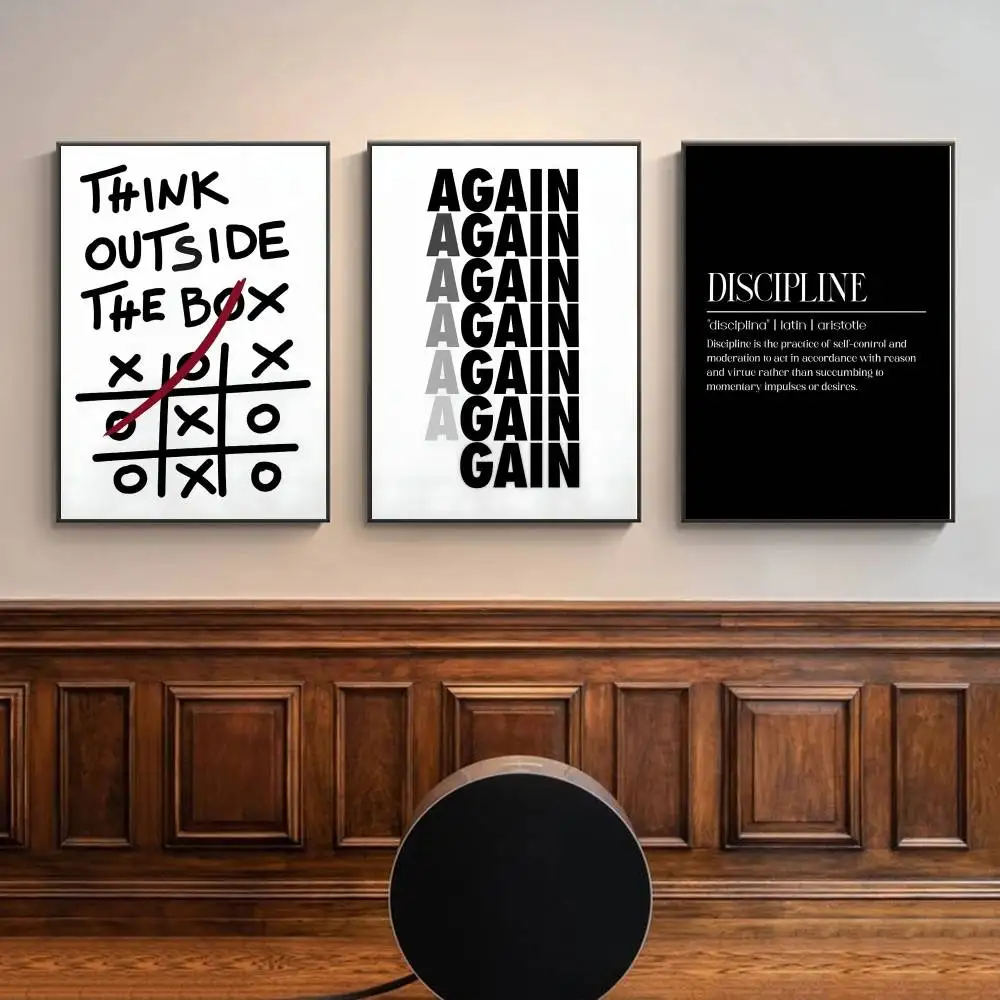 Home Office Room Inspiration - Arte de pared con texto inspirador