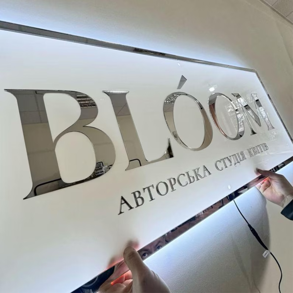 Home Office Logo - Letrero LED Personalizado con Logotipo Empresarial,