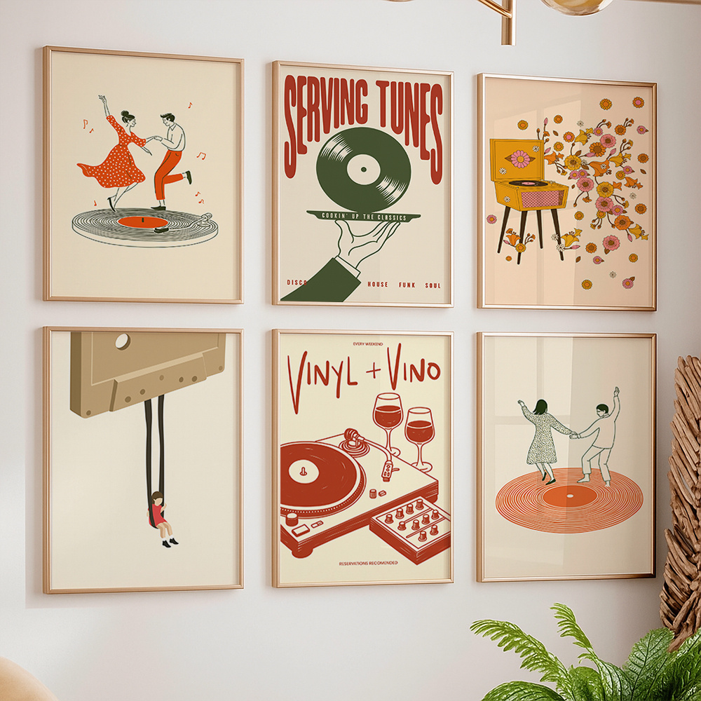 Póster de Lona Vintage con Dis - Home Office Or reseña y precio