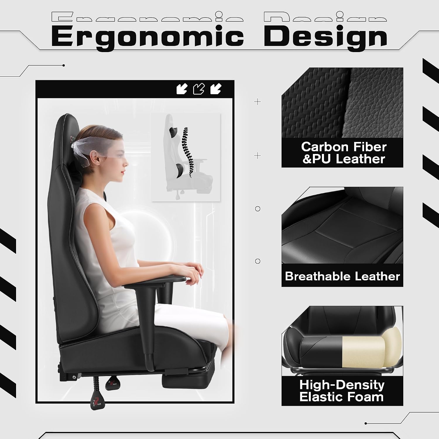 Silla ergonómica para videojue - Ergonomic Office Chair reseña y precio