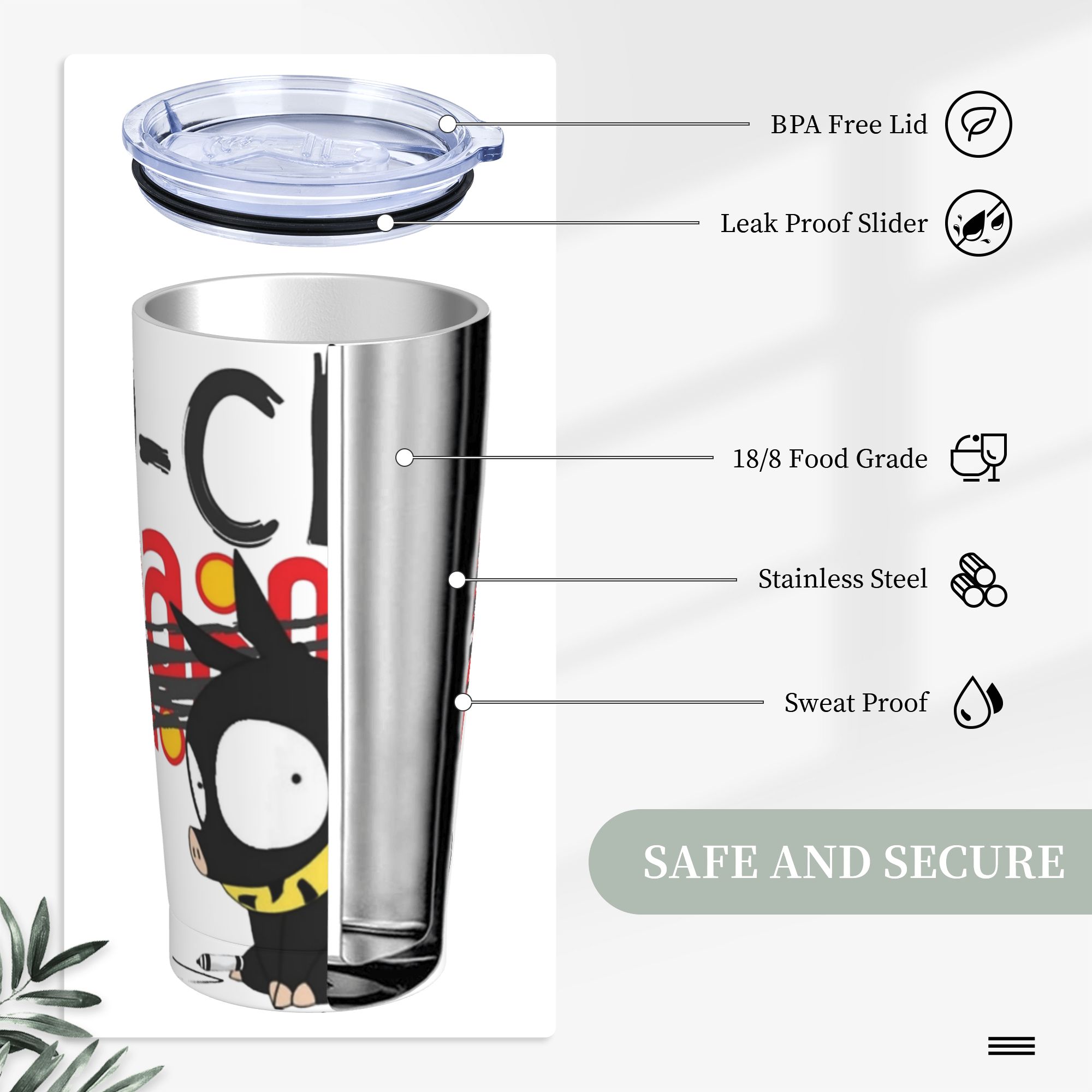 Vaso Térmico con Logotipo de P - Home Office Logo reseña y precio