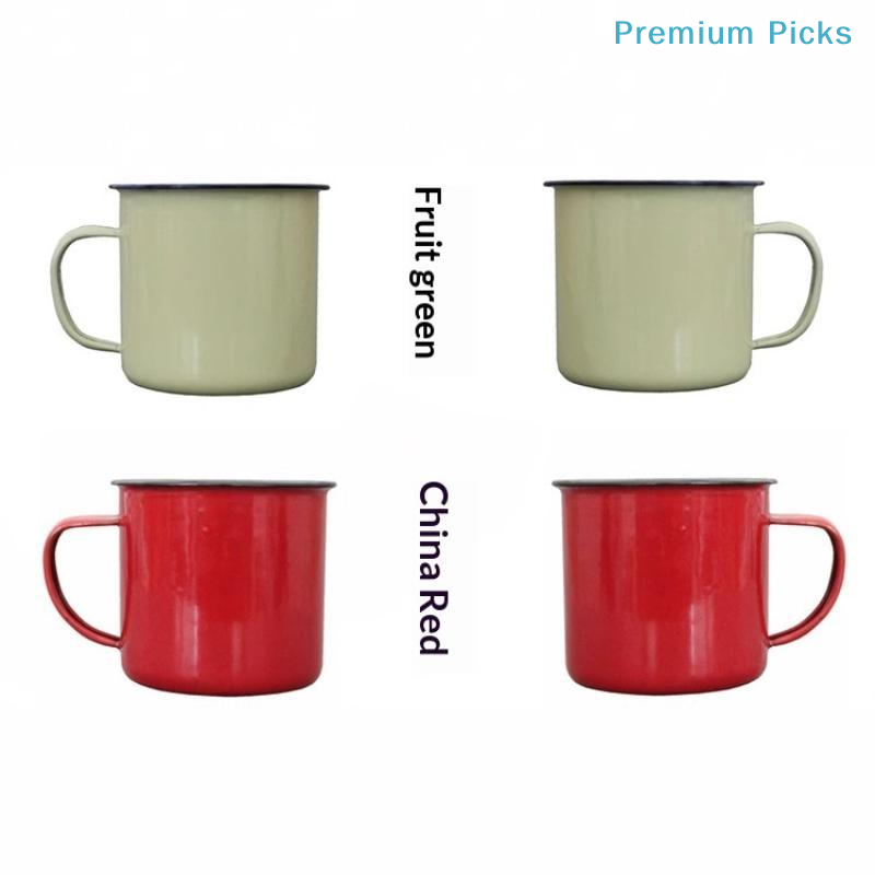 Tazas de esmalte portátiles si - Home Office Logo reseña y precio